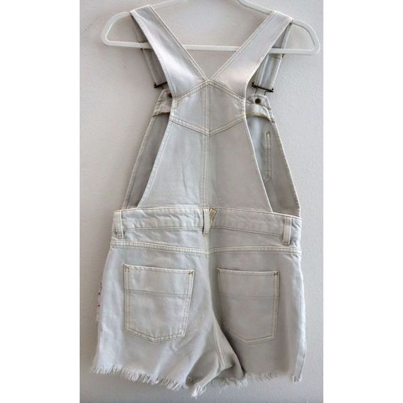 Free People OB1084393 Women's Sz 0 US XS Off-White Sunkissed Shortalls $108 - Picture 2 of 9